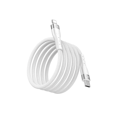 สายชาร์จเร็วแบบแม่เหล็ก ZTEC รุ่น ZL331 USB-C to Lightning  60W ยาว 1 เมตร สีขาว (รองรับเทคโนโลยี PD)_0